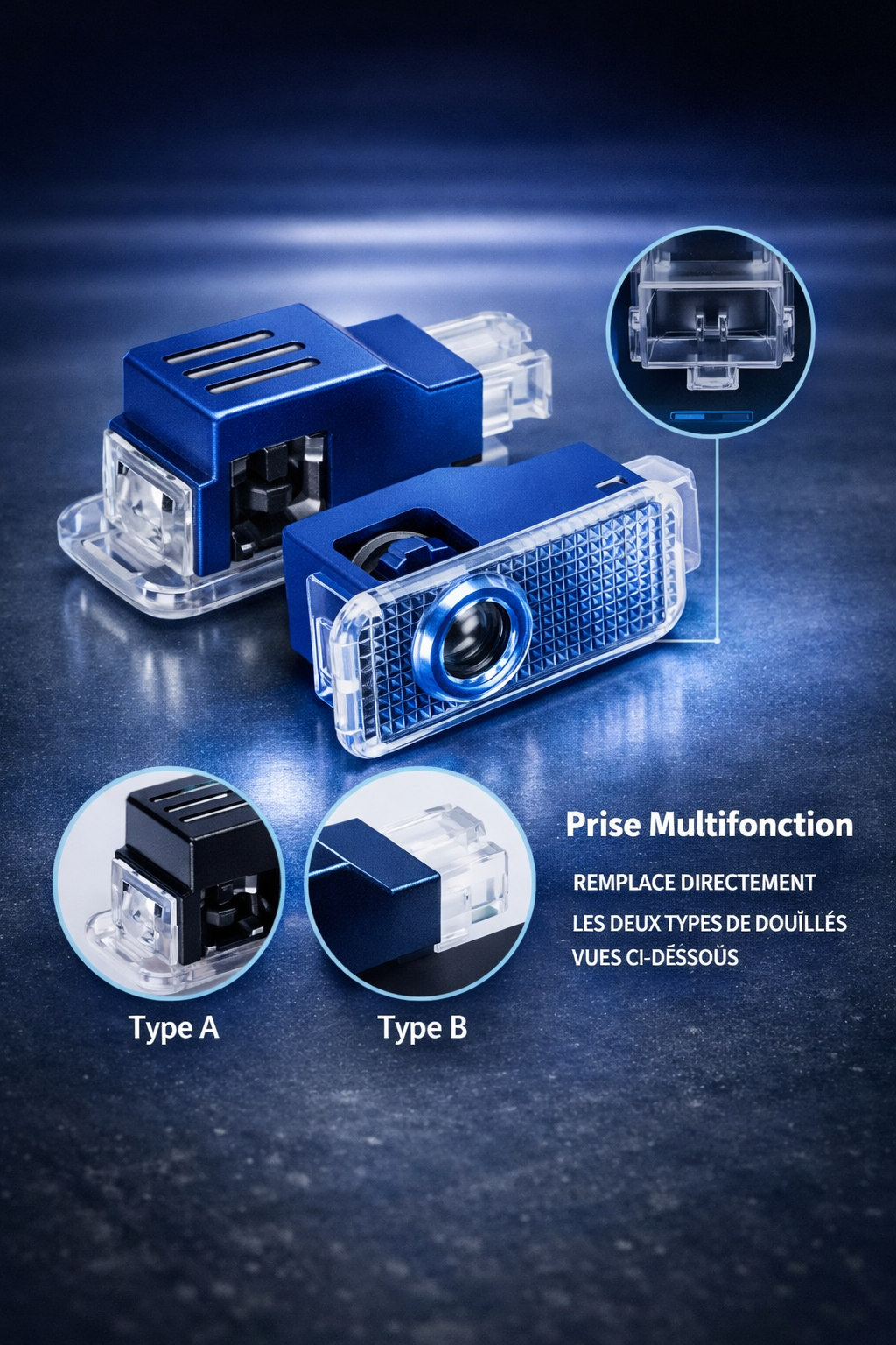 Lumière de Porte LED Audi – Projection Logo Premium (S line / RS / Audi Sport / Quattro)