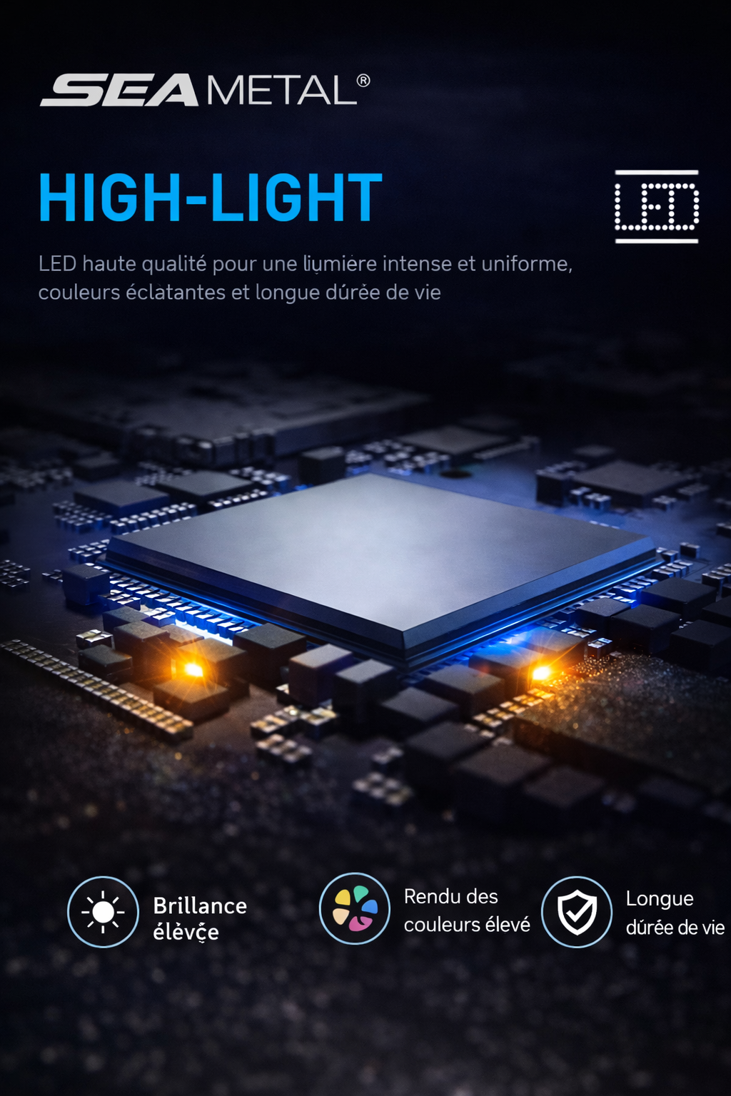 1️⃣ Bandes LED Dynamique pour Phare – Effet Bleu Glacé Universel